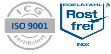 GLASLEO – zertifiziert nach ISO 9001, Edelstahl rostfrei
