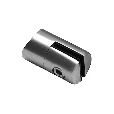 Blechhalter für Pfosten ø 33,7mm / für Blech 2-4mm / Aussen ø 25mm Höhe 40mm / Schenkelmaß 15mm / geschliffen / V2A 
