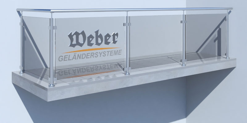 Ganzglasgeländer 3D-Konfigurator